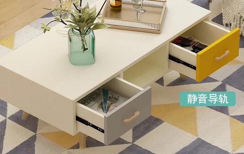 TV Cabinet Coffee Table Combination Set European Modern Minimalist Bedroom Floor Cabinet