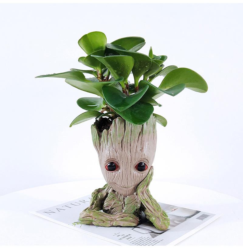 Cute Cartoon Character Creative Flower Pot Baby Groot Living Room Storage Box Home Decorations Kids Pen Holder Flowerpot