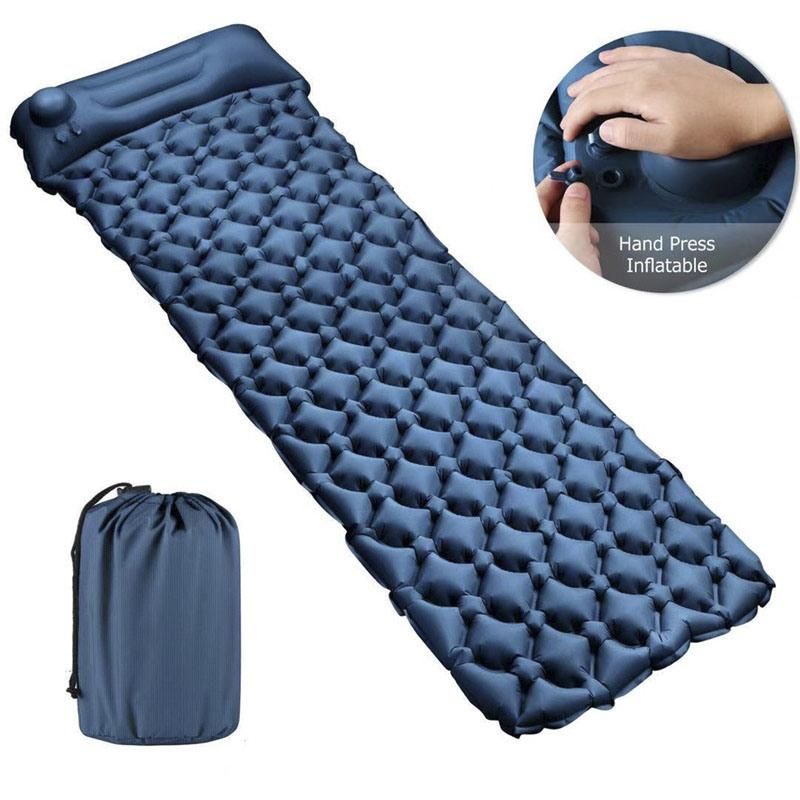 Air Mattress Inflatable Elevated Built-in Pillow Bed Full Size