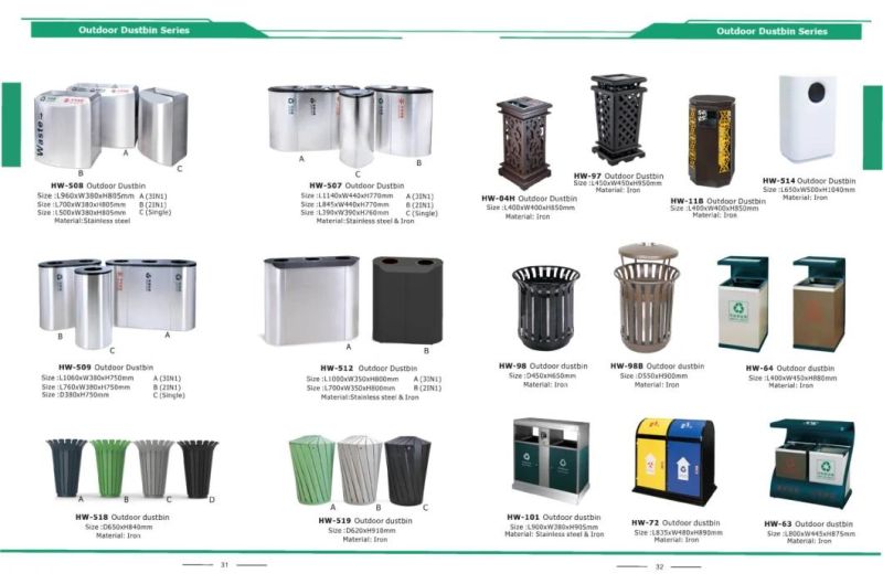 European Style Outdoor Waste Bin From Shining Factory (HW-531)