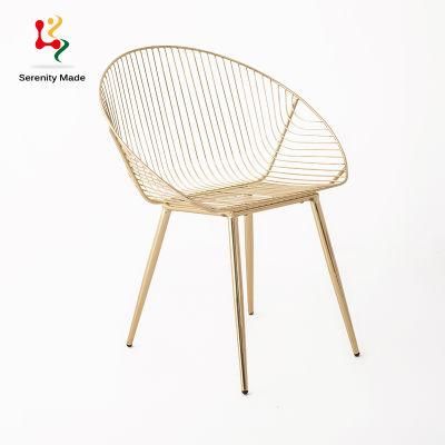 Industrial Event Party Hire Metal Frame Round Back Dining Chair