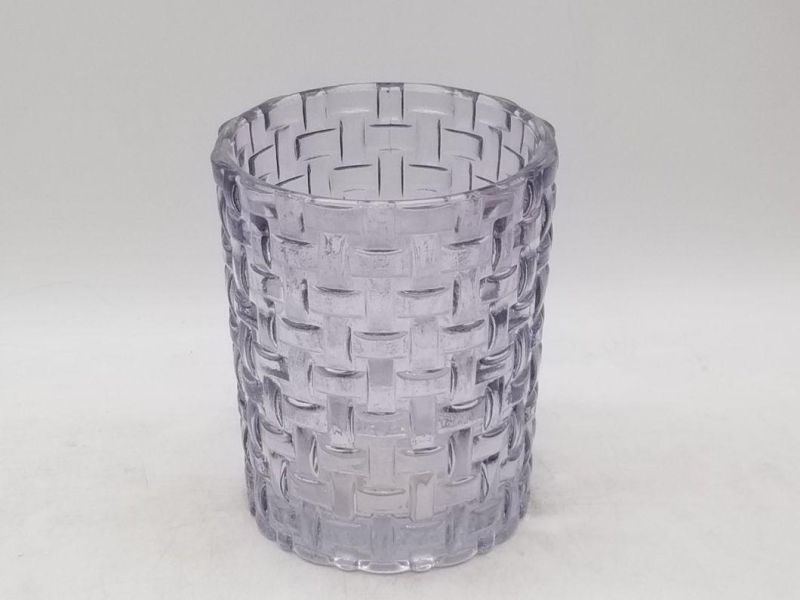 Elegant Glass Candle Holder with Various Customized Colors