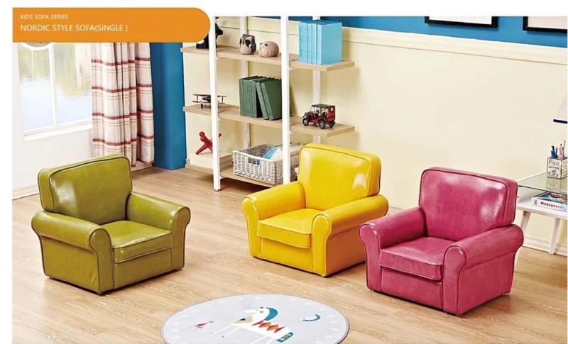 Wholesale Leather Baby Nursery Sofa, Modern Kids Room Sofa, Living Room Baby Sofa, Children Playground Sofa, Preschool and Kindergarten Day Care Center Sofa