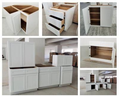 New Modern Flat-Packed Customized Painted Kitchen Cupboards Installing Cabinets