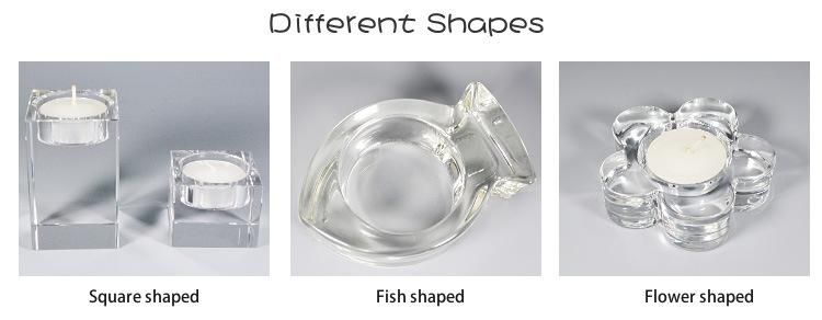 Transparent Cute Fish Shape Crystal Candle Holder for Home Decoration