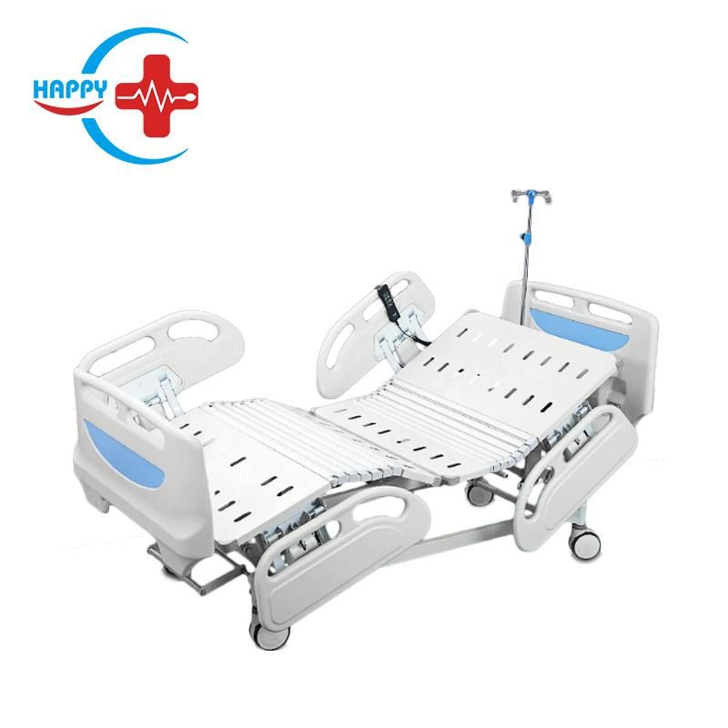 Hc-M002 Paramount Foldable ICU Electrical Hospital Bed with CPR Function Adjustable ABS Panel+Washable Bed Pads Facial Bed