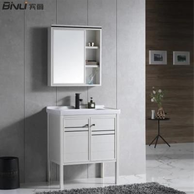 European New Design Aluminum Bathroom Vanity Luxury Floor Standing Bathroom Cabinet
