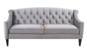 American Style Classic White Linen Fabric Living Room Leisure Sofa