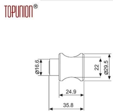 Hot Sales Full Finishing Brass Thumb Turn Knob Turn (CH002)