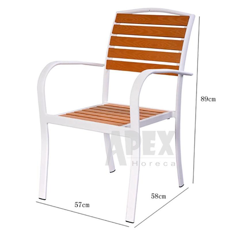 European Fashion Outdoor Restaurant Furniture Cafe Aluminium Dining Chair Wholesale