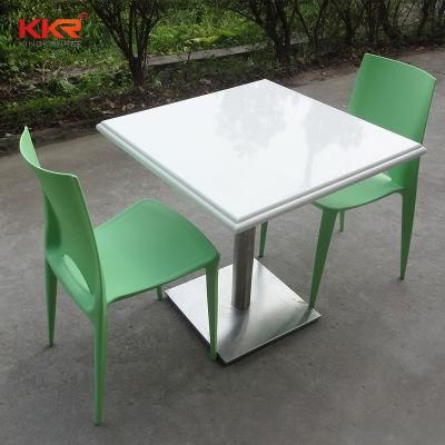 Food Court Solid Surface Stone Dining Table Top