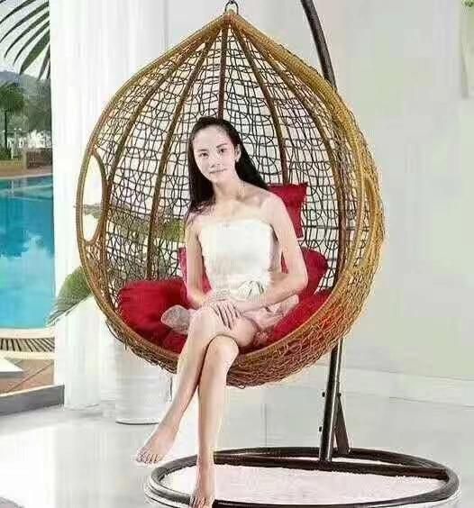 Modern Rattan Furniture Garden Outdoor Hanging Seat Egg Wicker Armchair