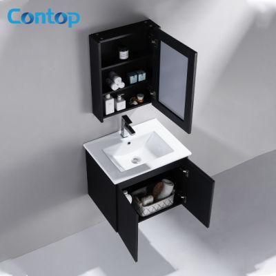 Best Seller Black Finish Modern Solid Wood Accessories Bathroom Cabinet