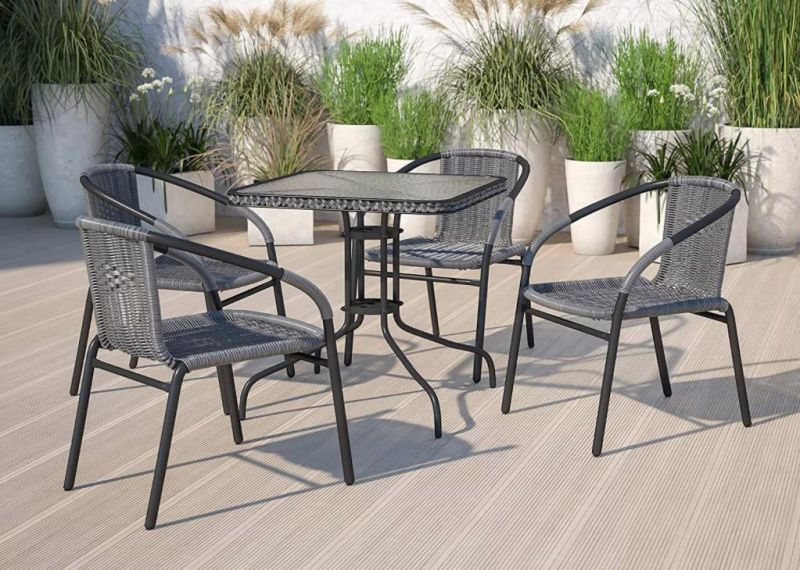 Wholesale Outdoor Garden Patio Chairs Leisure Chair Office Chairs Rattan/Wicker Seating Modern Home Furniture Hotel Restaurant Stackable Webbing Chair