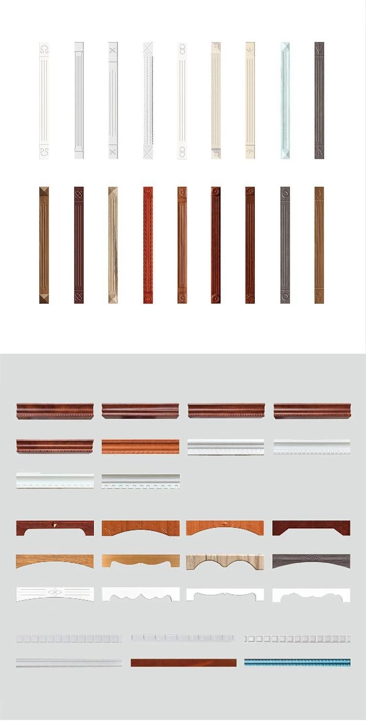 China Style High Gloss Lacquer PVC USA Wood Modern Kitchen Cabinet Luxury