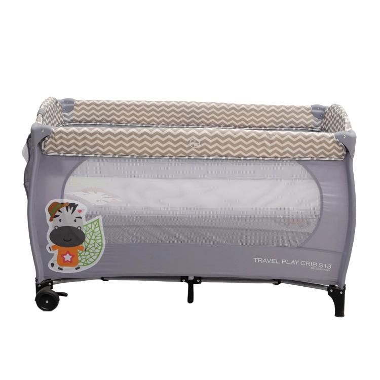 Baby Travel Cot Playard Play Yard Infant Bed Fence Playpen with Toy Pocket En716
