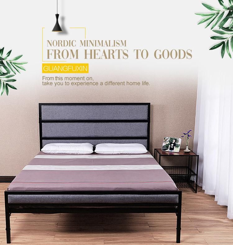 Latest Designs Bedroom Furniture Easy-Assemble Single Iron Folding Metal Bed for Sale