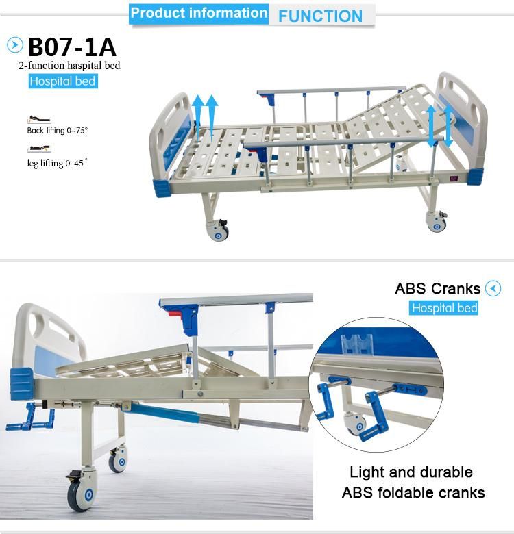 European Standard Two Functions Manual Hospital Bed