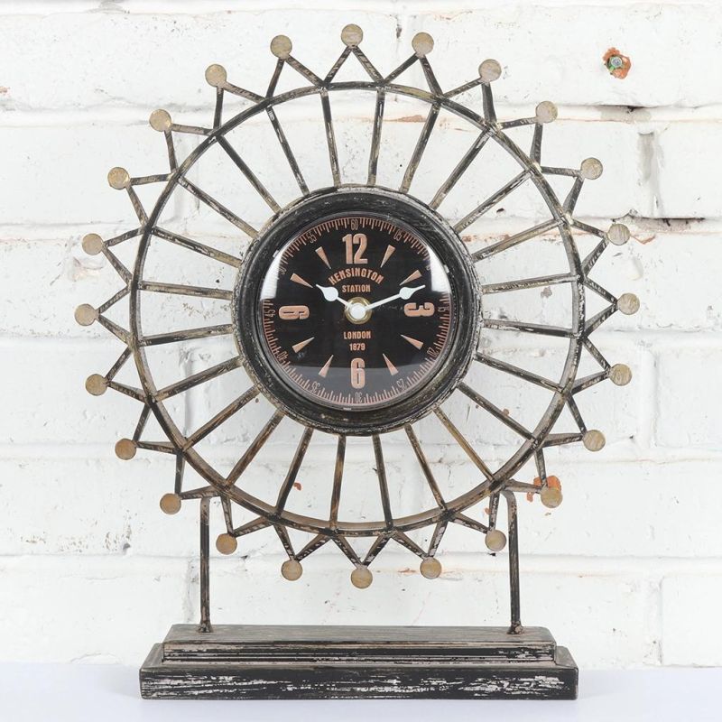 Matel Sky Wheel Table Clock for Kids, Leader & Unique Table Clock, Promotional Gift Clock, Desk Clock, Mantel Clock