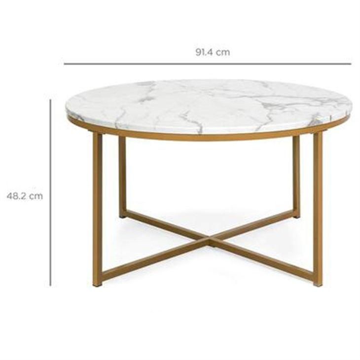 Popular European Style White Marble Coffee Tables for Dinnig Room