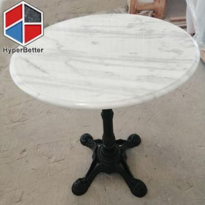 Parisian Style Grace White Marble Coffee Tables Round Shape
