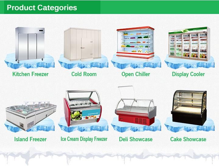 European Style Open Commercial Display Chiller Showcase with Best Price