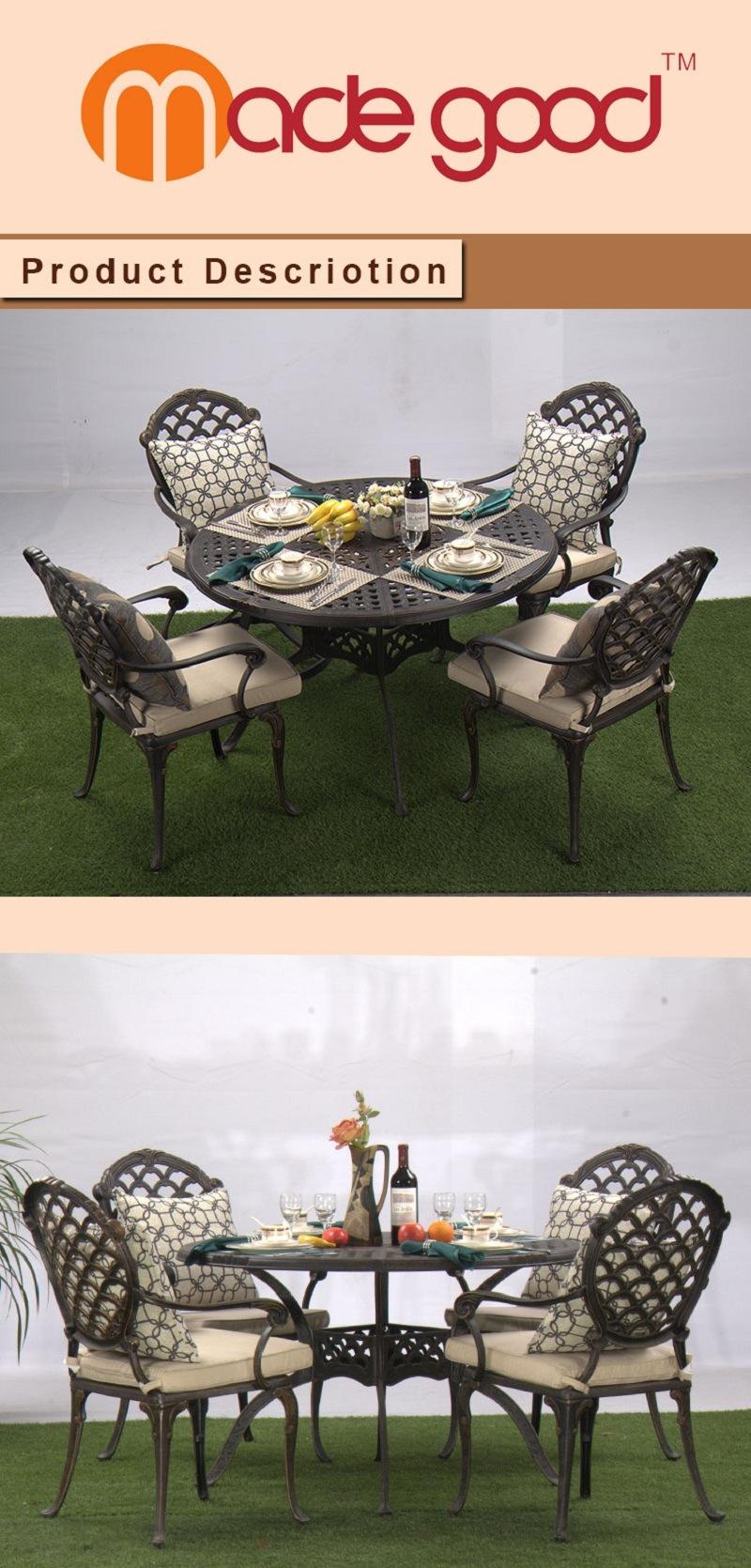 Outdoor Patio Dining Set of 5 Metal Furniture Set