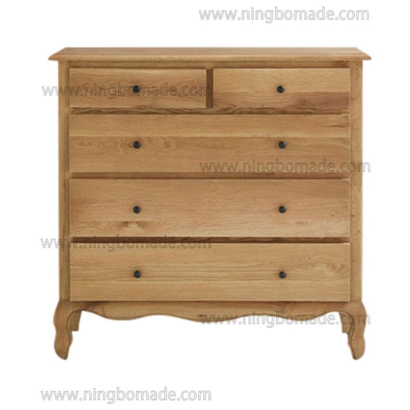 European Antique Rustic Style Vintage Reproduction Furniture for Living-Room Solid Wood Chest of Drawers Cabinet