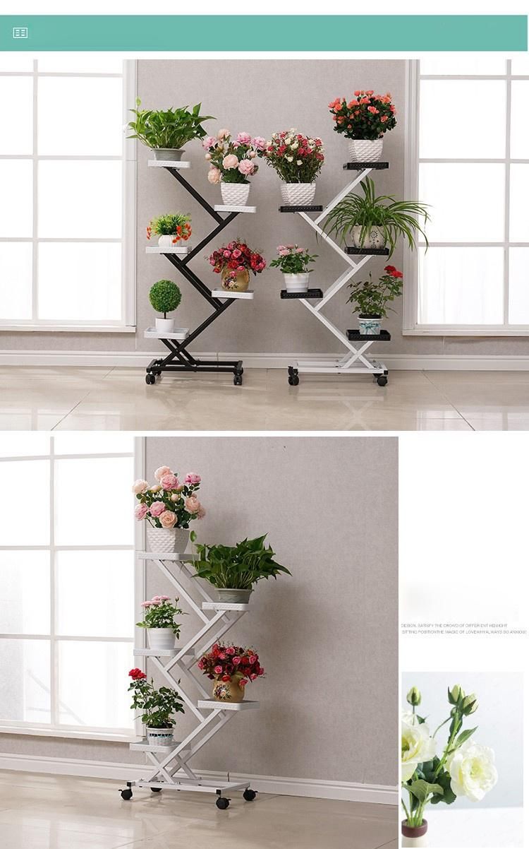 Modern Furniture Design with Universal Pulley for Hotel Metal Flower Stand