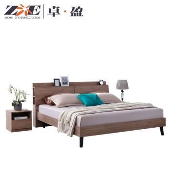 European MDF Bed Children Solid Wood Frame Economical Japanese Simple Modern Double Wedding Beds