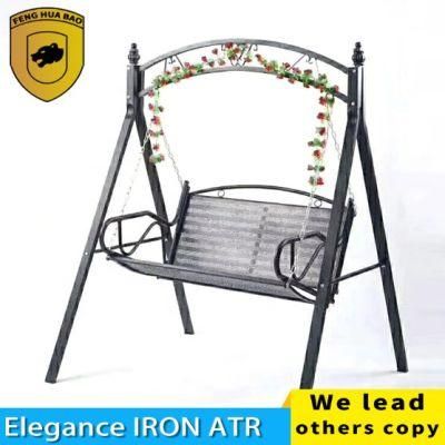 Rustic Single Metal Rocking Chair, Home Lazy Living Room Rolling Chair