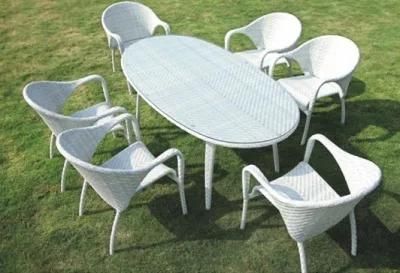 Popular Outdoor Leisure Furniture Rattan Dining Table and Chair