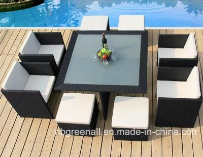 Garden Sets 9PCS Cube Chair Table Patio Outdoor Rattan Furniture