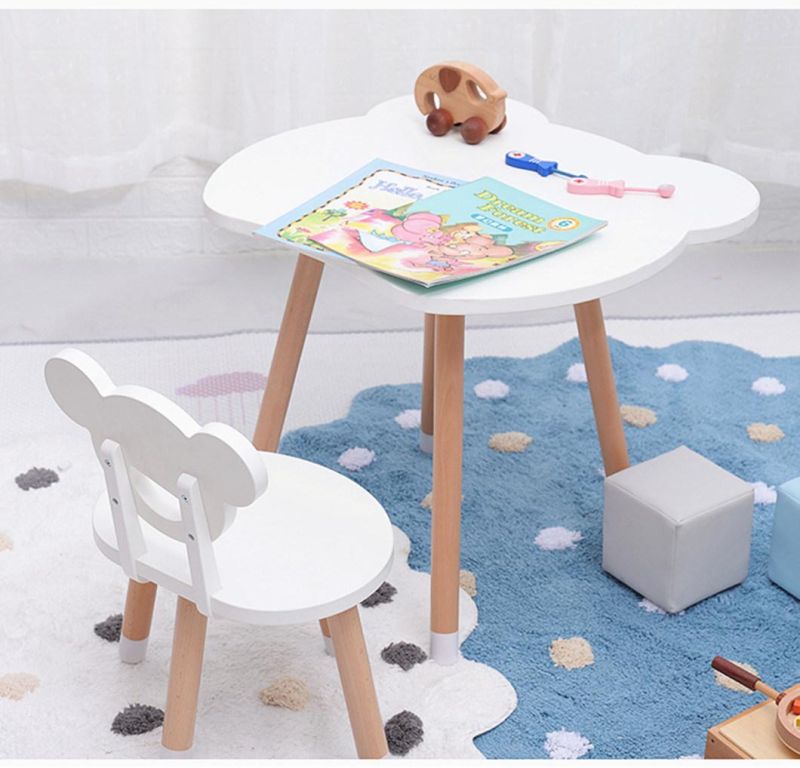 European Kids Table and Chair Set Cartoon Little Bear Shape Design Child Furniture