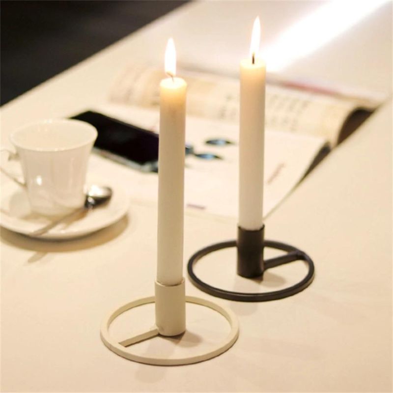 Metal Single Head Candlestick Creative Decoration Nordic Romantic Candlelight Dinner Props Iron Candlestick