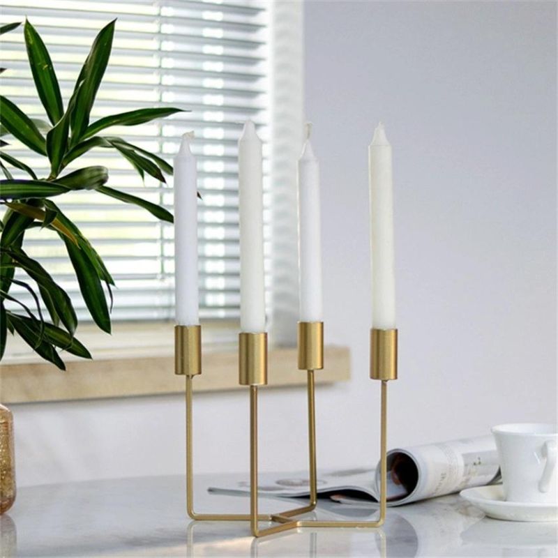 Candlestick Creative Nordic Romantic Candlelight Dinner Props Iron Candlestick Household Decoration