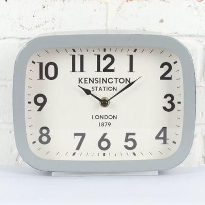 Iron Table Clock in Simple Style, Metal Mantel Clock, Iron Bracket Desk Clock for Home Decor