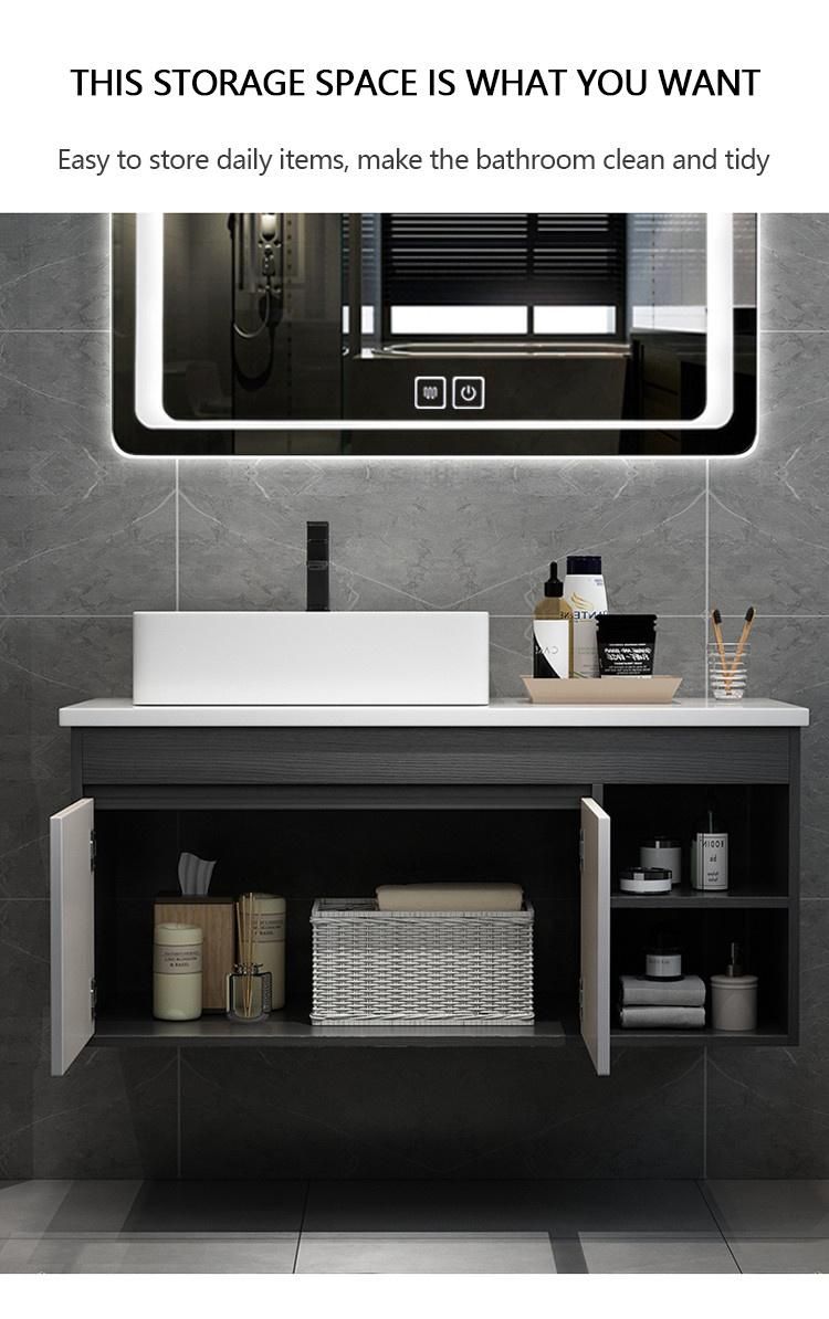 Modern Solid Wood Cabinet European Style Luxury Bathroom Vanity Units