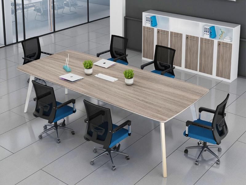 Wholesales Promotion European Office Furniture Conference Meeting Wooden Oval Table