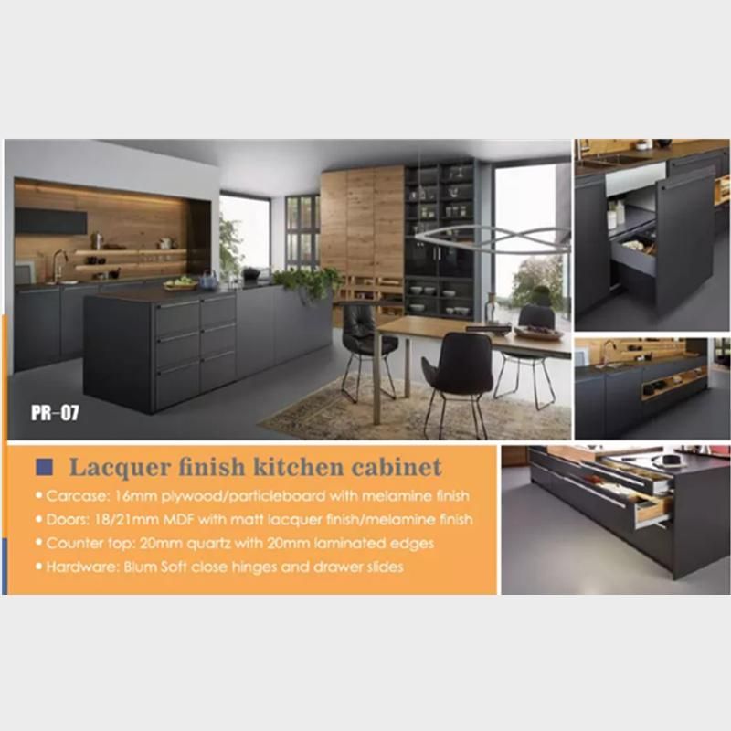 European Style Modular Kitchen Cabinet Shaker Organizer Modern Wooden U Shaped Kitchen Cupboards