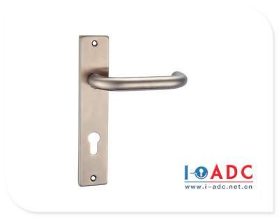 Euro Door Handles Lever on Square Plate Stainless Steel Fire-Reted En1906 Lever Handle with Long Plate Square Type