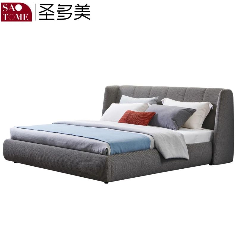 Modern European Furniture Wooden Leather 1.8m Double King Bed