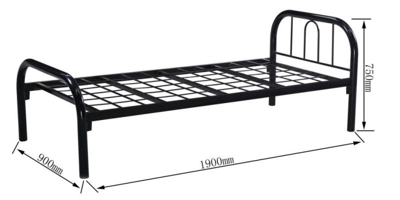 European Style Steel Metal Double Bed