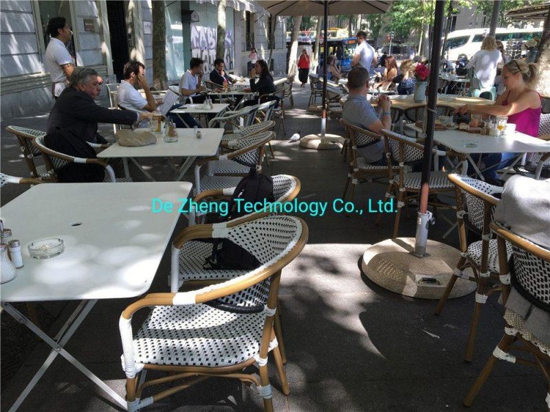 China Wholesale Outdoor Dining Restaurant Stackable Aluminum Rattan Furniture