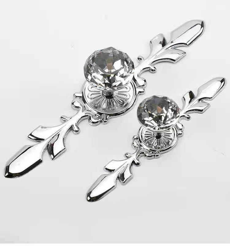 European Fashion Crystal Glass Handle and Knobs for Furniture