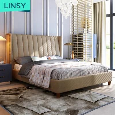 Linsy New China Modern Hotel Home Furniture Size Set King Bed for Adult Rax2a