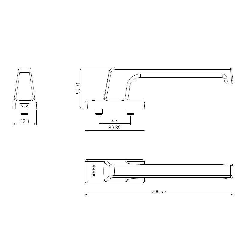 Black Door Handle of Hopo Good Production