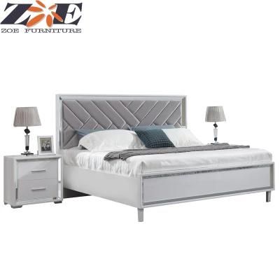 Modern White Mirrored Bedroom Bed