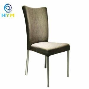 European Style Cafe Gray Grey Leather Dining Chair