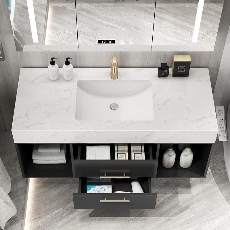 Modern European Style Floating Melamine Plywood Bathroom Vanity